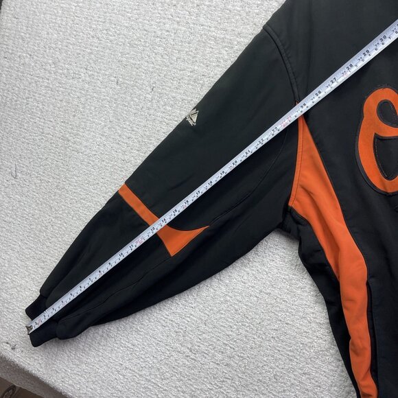 Baltimore Orioles Majestic Therma Base Full Zip Lined Jacket Mens XL Black MLB - Picture 10 of 12